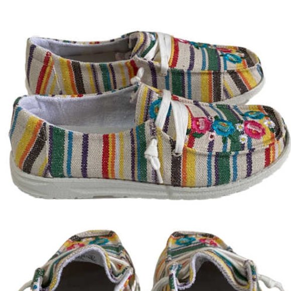 Gypsy Jazz FLO Multi Stripe Slip On Sneakers - Picture 4 of 5